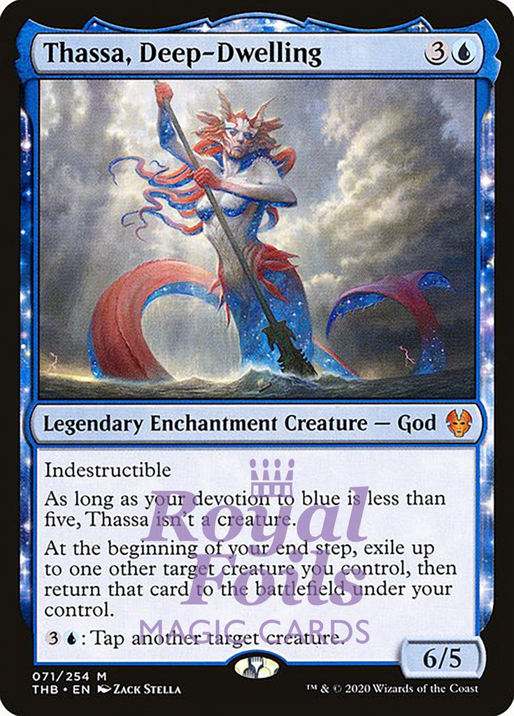 Thassa, Deep-Dwelling 1x FOIL THB MTG Theros Beyond Death Mythic MINT blue Thassa, Deep-Dwelling 1x FOIL THB MTG Theros Beyond Death Mythic MINT blue
