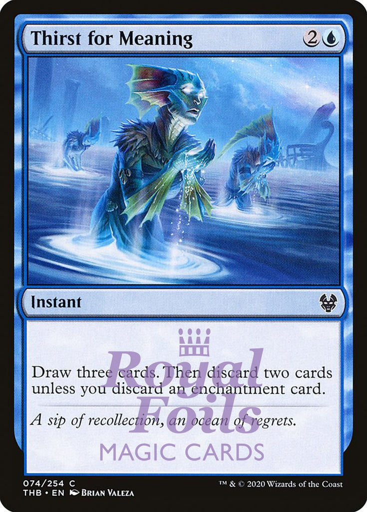 Thirst for Meaning 4x FOIL THB MTG Theros Beyond Death Common MINT blue Thirst for Meaning 4x FOIL THB MTG Theros Beyond Death Common MINT blue