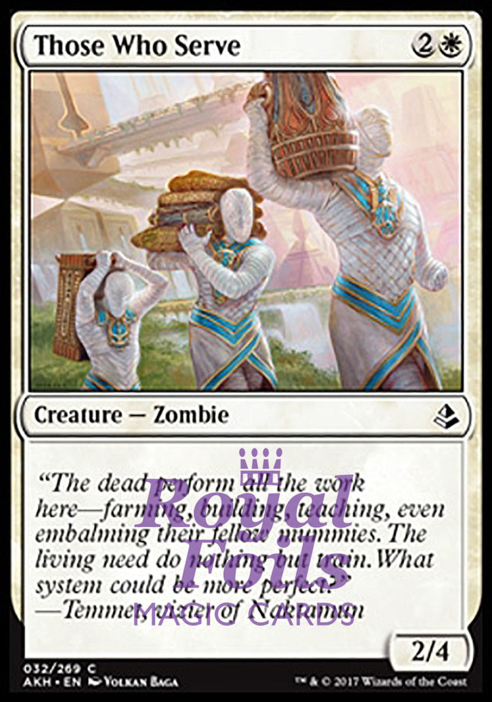 Those Who Serve 4x FOIL AKH MTG Amonkhet Common MINT white Those Who Serve 4x FOIL AKH MTG Amonkhet Common MINT white