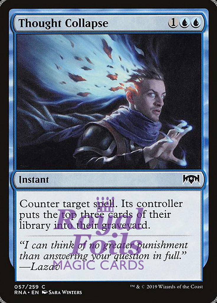 Thought Collapse 1x FOIL RNA MTG Ravnica Allegiance Common MINT blue Thought Collapse 1x FOIL RNA MTG Ravnica Allegiance Common MINT blue
