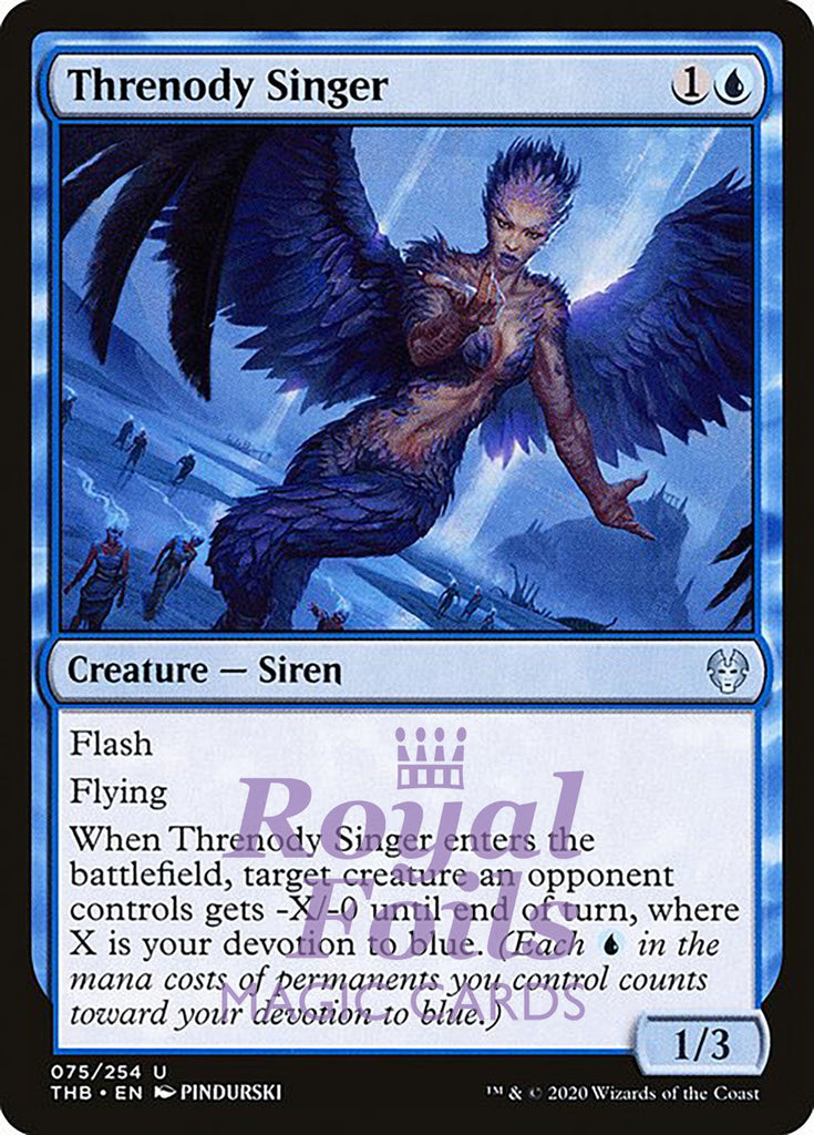 Threnody Singer 4x FOIL THB MTG Theros Beyond Death Uncommon MINT blue Threnody Singer 4x FOIL THB MTG Theros Beyond Death Uncommon MINT blue