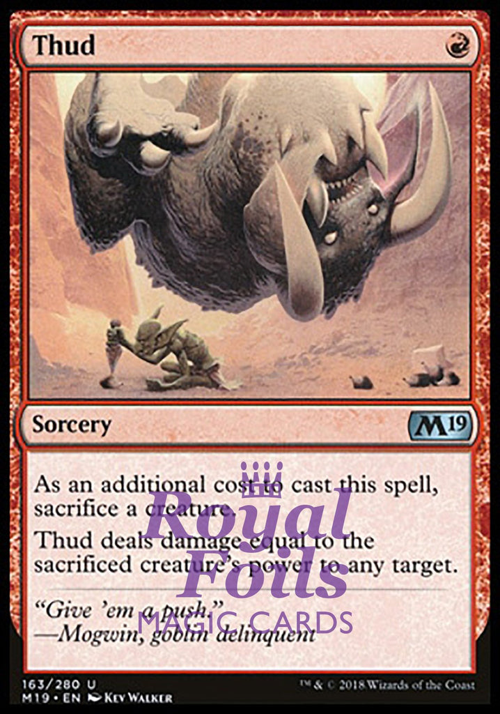 Thud 1x FOIL M19 MTG Core Set 2019 Uncommon MINT red Thud 1x FOIL M19 MTG Core Set 2019 Uncommon MINT red