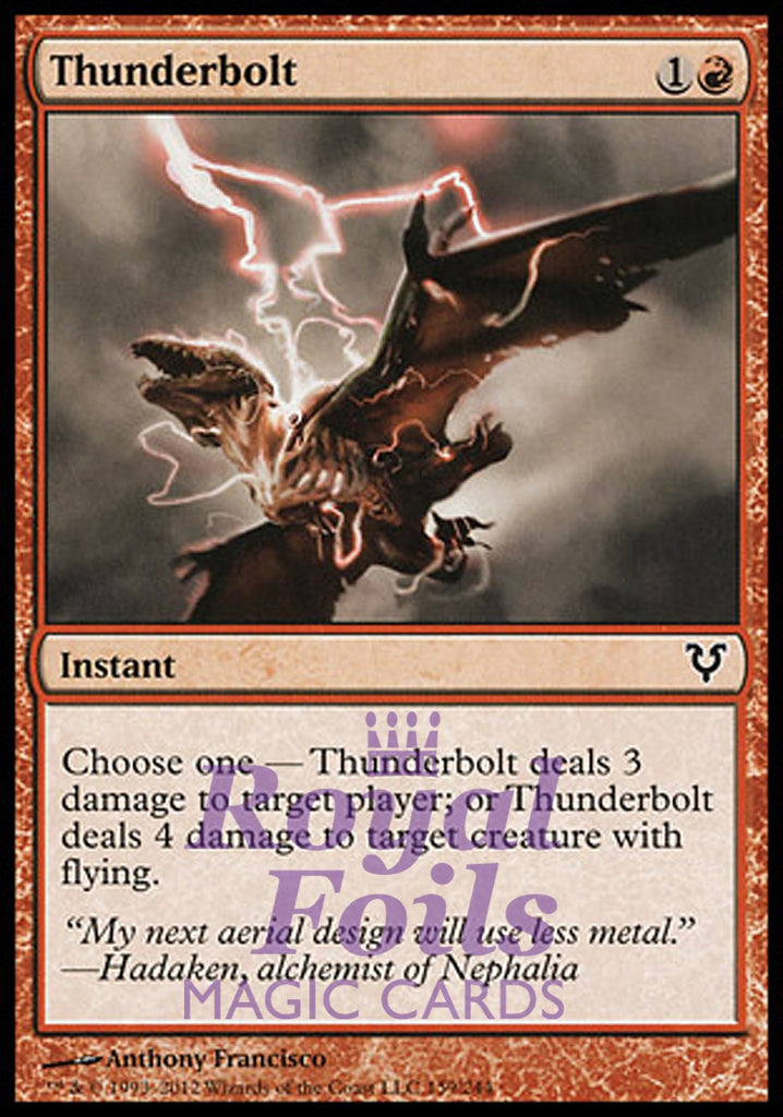 **2x FOIL Thunderbolt** AVR MTG Avacyn Restored Common MINT red **2x FOIL Thunderbolt** AVR MTG Avacyn Restored Common MINT red