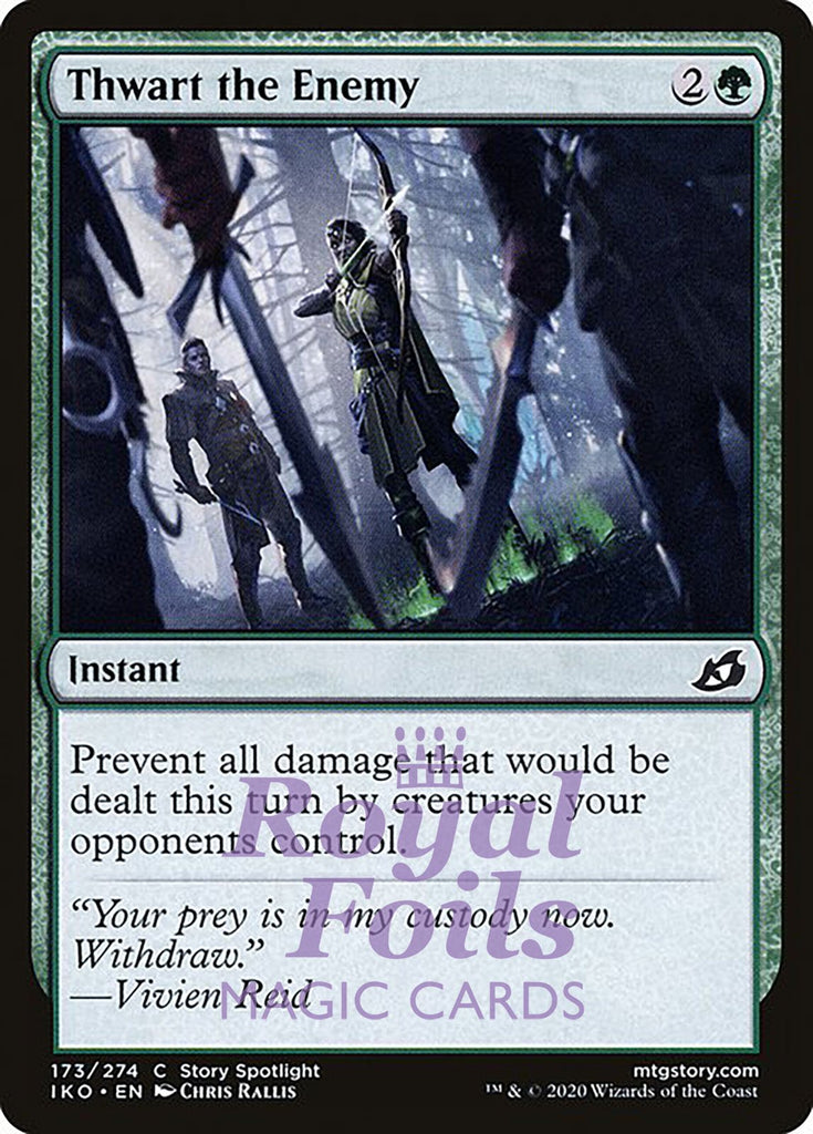 Thwart the Enemy 4x FOIL IKO MTG Ikoria Common MINT green Thwart the Enemy 4x FOIL IKO MTG Ikoria Common MINT green