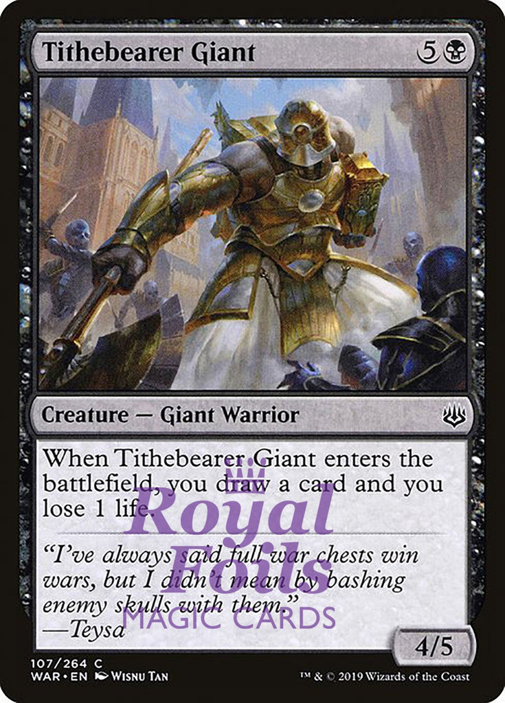 Tithebearer Giant 3x FOIL WAR MTG War of the Spark Common MINT black Tithebearer Giant 3x FOIL WAR MTG War of the Spark Common MINT black