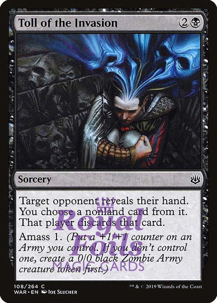 Toll of the Invasion 3x FOIL WAR MTG War of the Spark Common MINT black Toll of the Invasion 3x FOIL WAR MTG War of the Spark Common MINT black