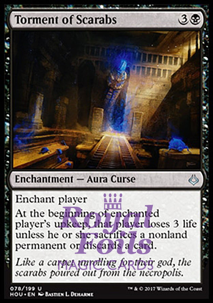 Torment of Scarabs 1x FOIL HOU MTG Hour of Devastation Uncommon MINT black Torment of Scarabs 1x FOIL HOU MTG Hour of Devastation Uncommon MINT black