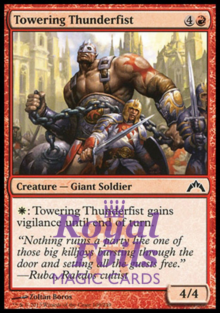 Towering Thunderfist 4x FOIL GTC MTG Gatecrash Common MINT red Towering Thunderfist 4x FOIL GTC MTG Gatecrash Common MINT red