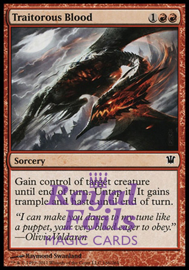 Traitorous Blood 1x FOIL ISD MTG Innistrad Common MINT red Traitorous Blood 1x FOIL ISD MTG Innistrad Common MINT red