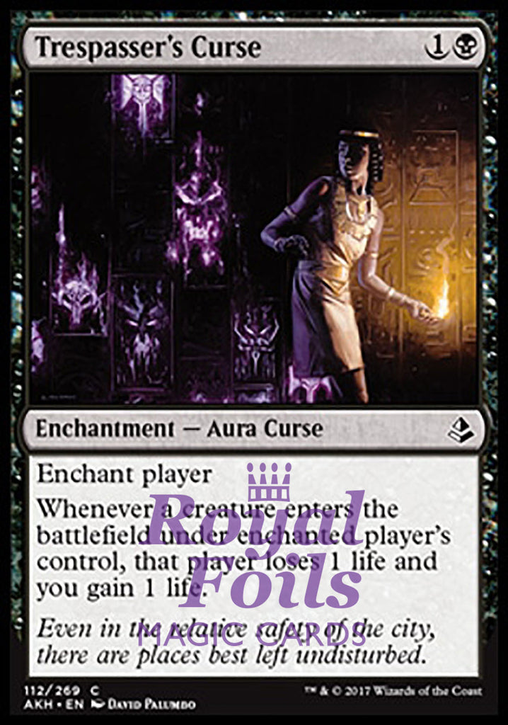 Trespasser's Curse 1x FOIL AKH MTG Amonkhet Common MINT black Trespasser's Curse 1x FOIL AKH MTG Amonkhet Common MINT black