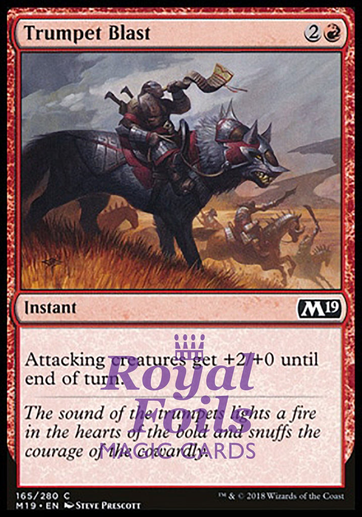 **4x FOIL Trumpet Blast** M19 MTG Core Set 2019 Common MINT red **4x FOIL Trumpet Blast** M19 MTG Core Set 2019 Common MINT red