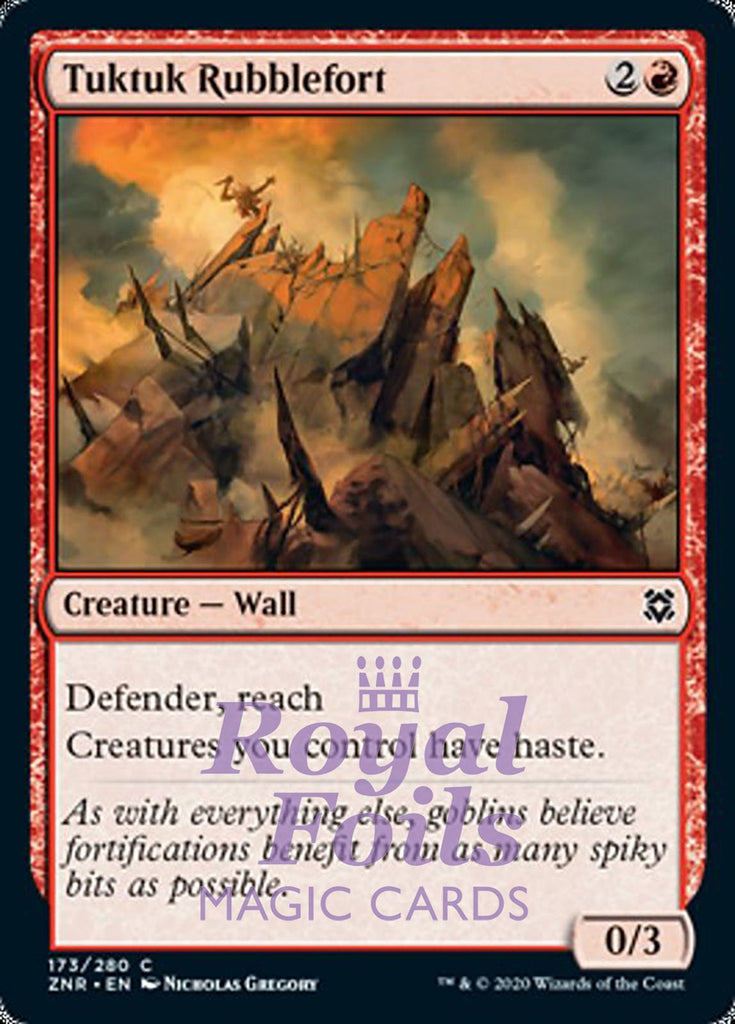 Tuktuk Rubblefort 4x FOIL ZNR MTG Zendikar Rising Common MINT red Tuktuk Rubblefort 4x FOIL ZNR MTG Zendikar Rising Common MINT red