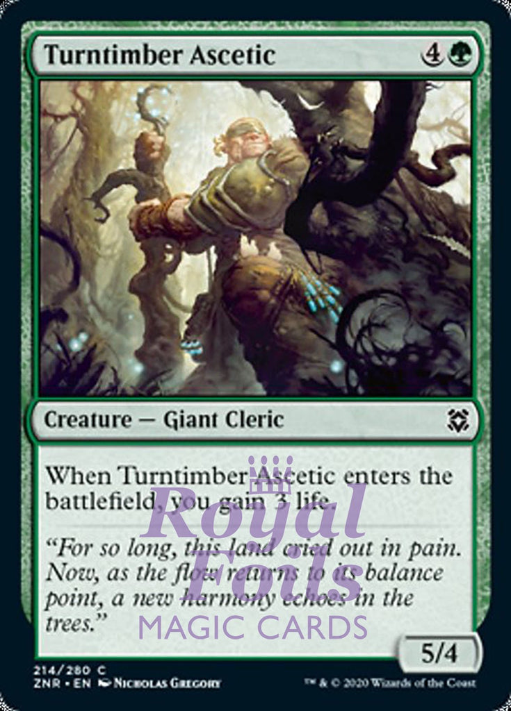 Turntimber Ascetic 4x FOIL ZNR MTG Zendikar Rising Common MINT green Turntimber Ascetic 4x FOIL ZNR MTG Zendikar Rising Common MINT green