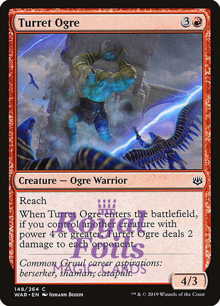 **3x FOIL Turret Ogre** WAR MTG War of the Spark Common MINT red **3x FOIL Turret Ogre** WAR MTG War of the Spark Common MINT red