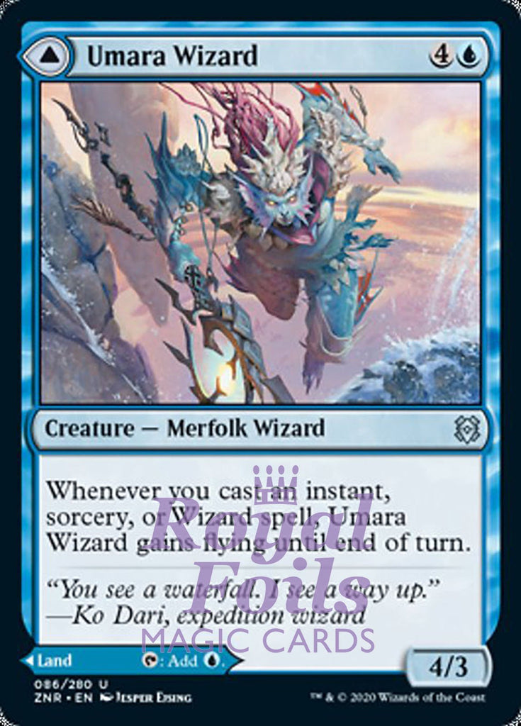 Umara Wizard // Skyfalls 4x FOIL ZNR MTG Zendikar Rising Uncommon MINT land blue Umara Wizard // Skyfalls 4x FOIL ZNR MTG Zendikar Rising Uncommon MINT land blue