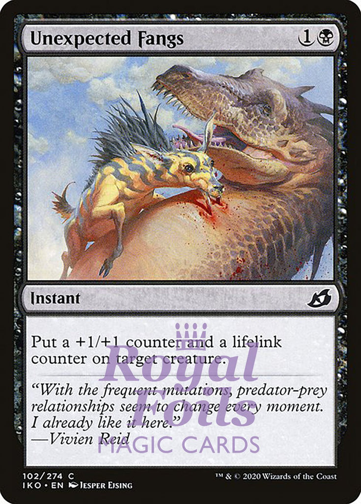 **4x FOIL Unexpected Fangs** IKO MTG Ikoria Common MINT black **4x FOIL Unexpected Fangs** IKO MTG Ikoria Common MINT black
