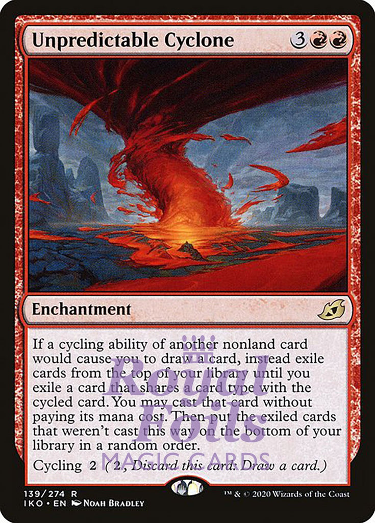 Unpredictable Cyclone 2x FOIL IKO MTG Ikoria Rare MINT red Unpredictable Cyclone 2x FOIL IKO MTG Ikoria Rare MINT red
