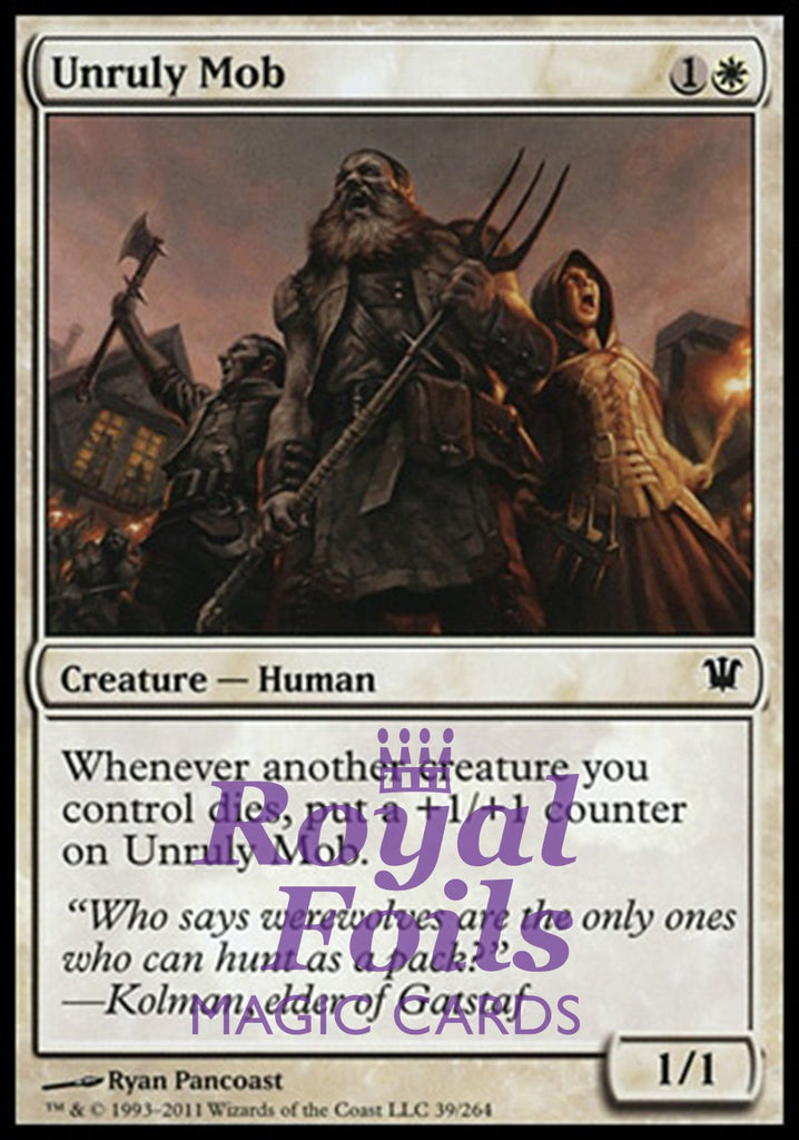 Unruly Mob 4x FOIL ISD MTG Innistrad Common MINT white Unruly Mob 4x FOIL ISD MTG Innistrad Common MINT white