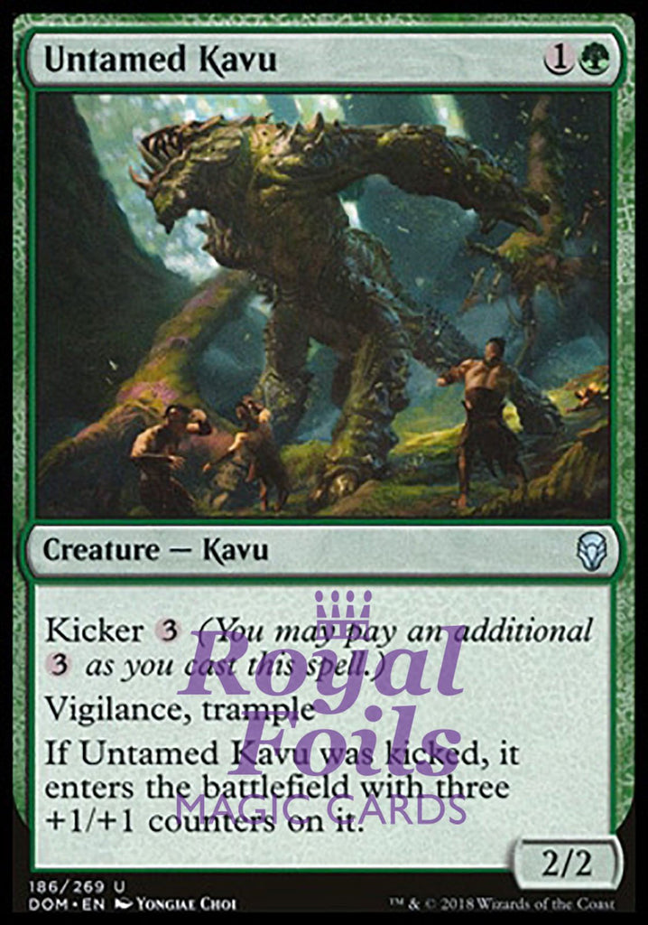 Untamed Kavu 2x FOIL DOM MTG Dominaria Uncommon MINT green Untamed Kavu 2x FOIL DOM MTG Dominaria Uncommon MINT green