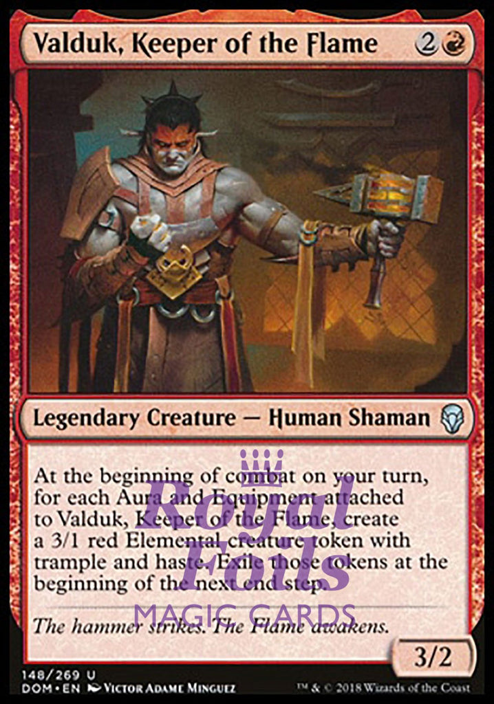Valduk, Keeper of the Flame 1x FOIL DOM MTG Dominaria Uncommon MINT red Valduk, Keeper of the Flame 1x FOIL DOM MTG Dominaria Uncommon MINT red