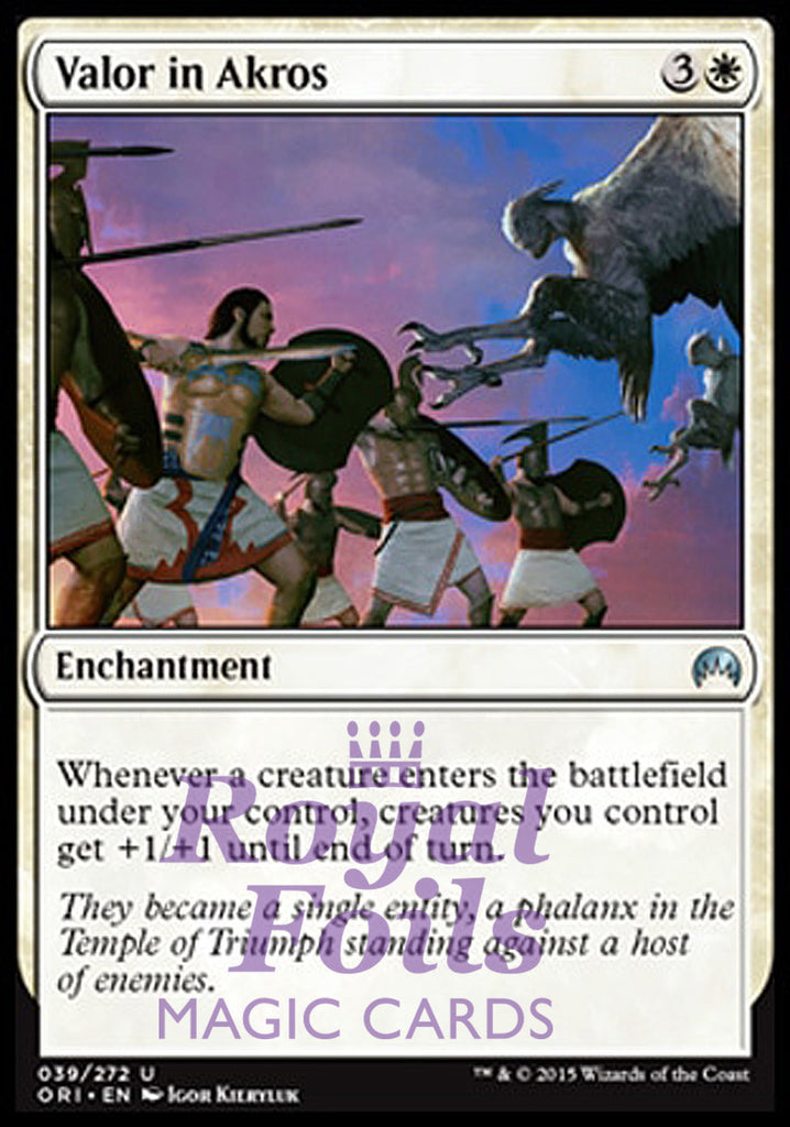 Valor in Akros 2x FOIL ORI MTG Magic Origins Uncommon MINT white Valor in Akros 2x FOIL ORI MTG Magic Origins Uncommon MINT white