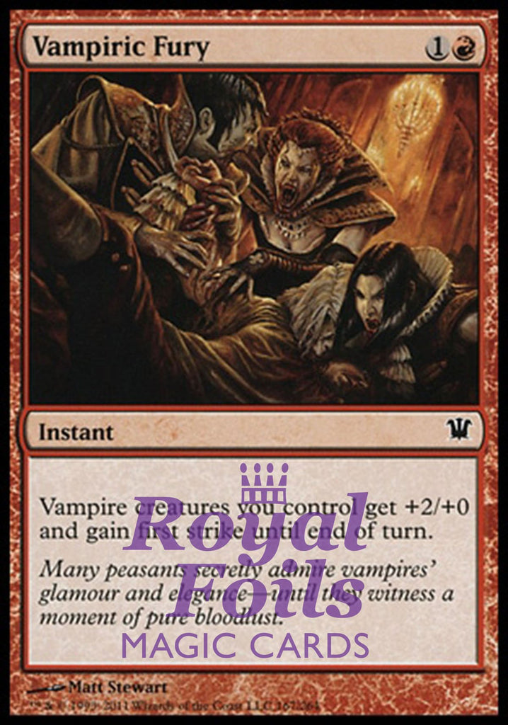 Vampiric Fury 2x FOIL ISD MTG Innistrad Common MINT Vampiric Fury 2x FOIL ISD MTG Innistrad Common MINT