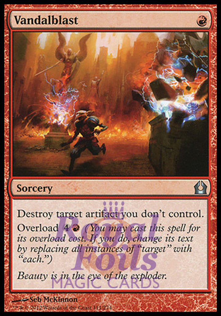 **1x FOIL Vandalblast** RTR MTG Return to Ravnica Uncommon MINT red **1x FOIL Vandalblast** RTR MTG Return to Ravnica Uncommon MINT red