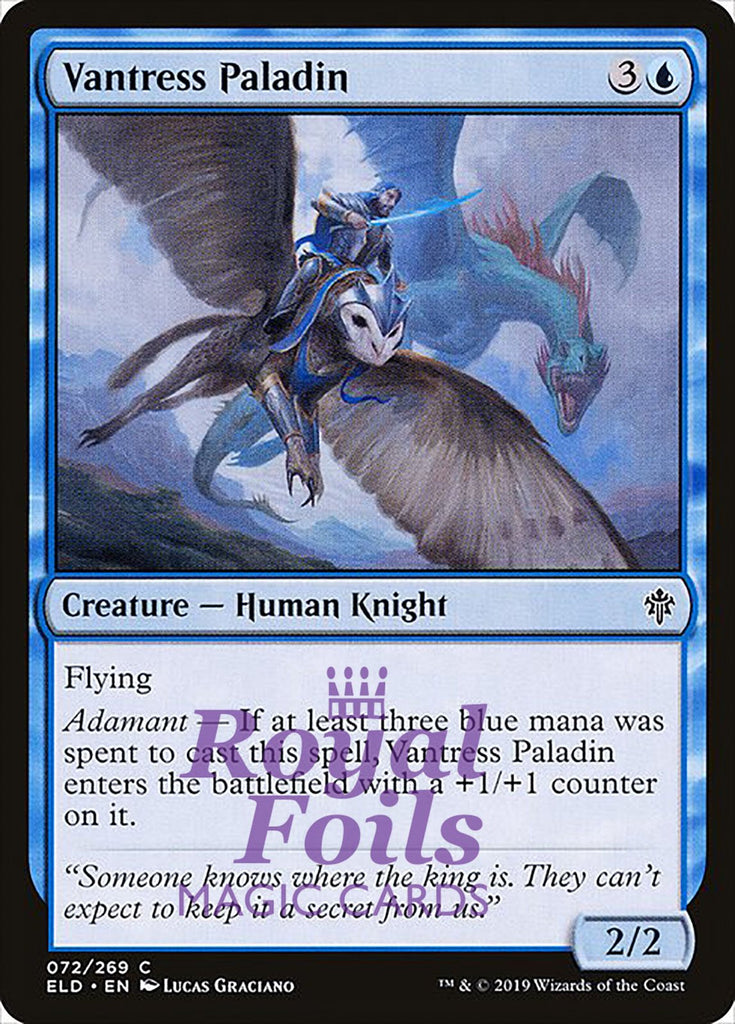 Vantress Paladin 3x FOIL ELD MTG Throne of Eldraine Common MINT blue Vantress Paladin 3x FOIL ELD MTG Throne of Eldraine Common MINT blue