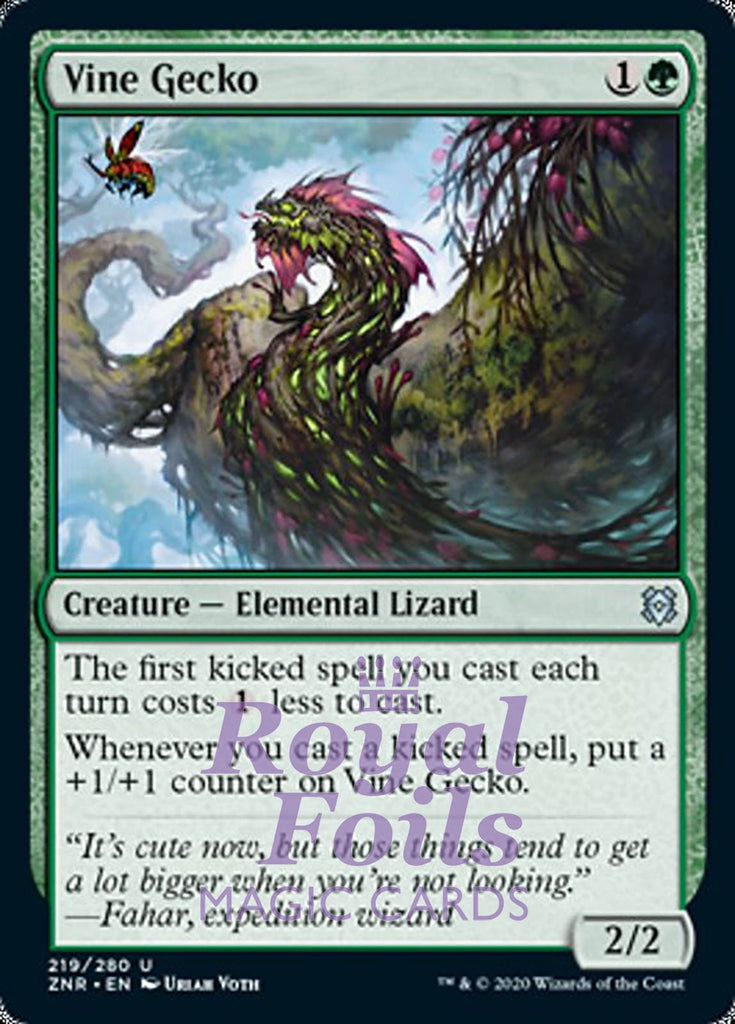 **4x FOIL Vine Gecko** ZNR MTG Zendikar Rising Uncommon MINT green **4x FOIL Vine Gecko** ZNR MTG Zendikar Rising Uncommon MINT green
