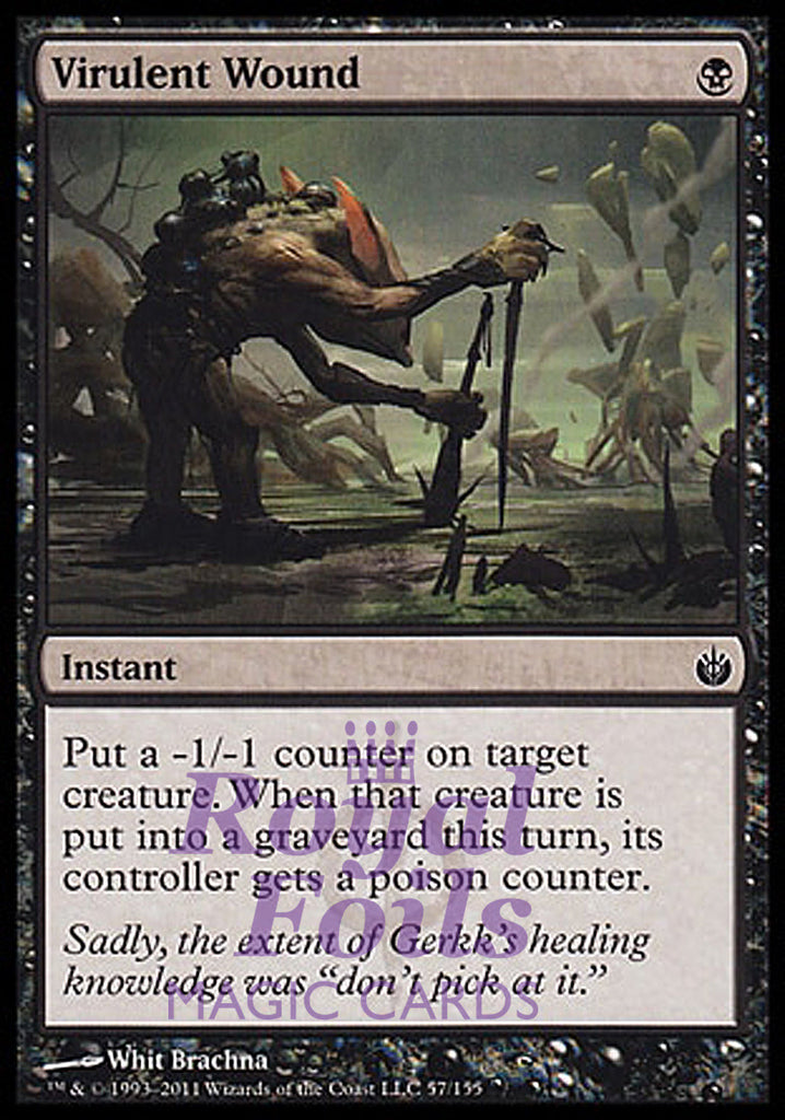 Virulent Wound 1x FOIL MBS MTG Mirrodin Besieged Common MINT black Virulent Wound 1x FOIL MBS MTG Mirrodin Besieged Common MINT black