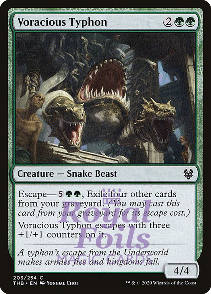 Voracious Typhon 4x FOIL THB MTG Theros Beyond Death Common MINT green Voracious Typhon 4x FOIL THB MTG Theros Beyond Death Common MINT green