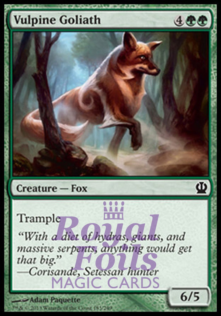 Vulpine Goliath 4x FOIL THS MTG Theros Common MINT green Vulpine Goliath 4x FOIL THS MTG Theros Common MINT green