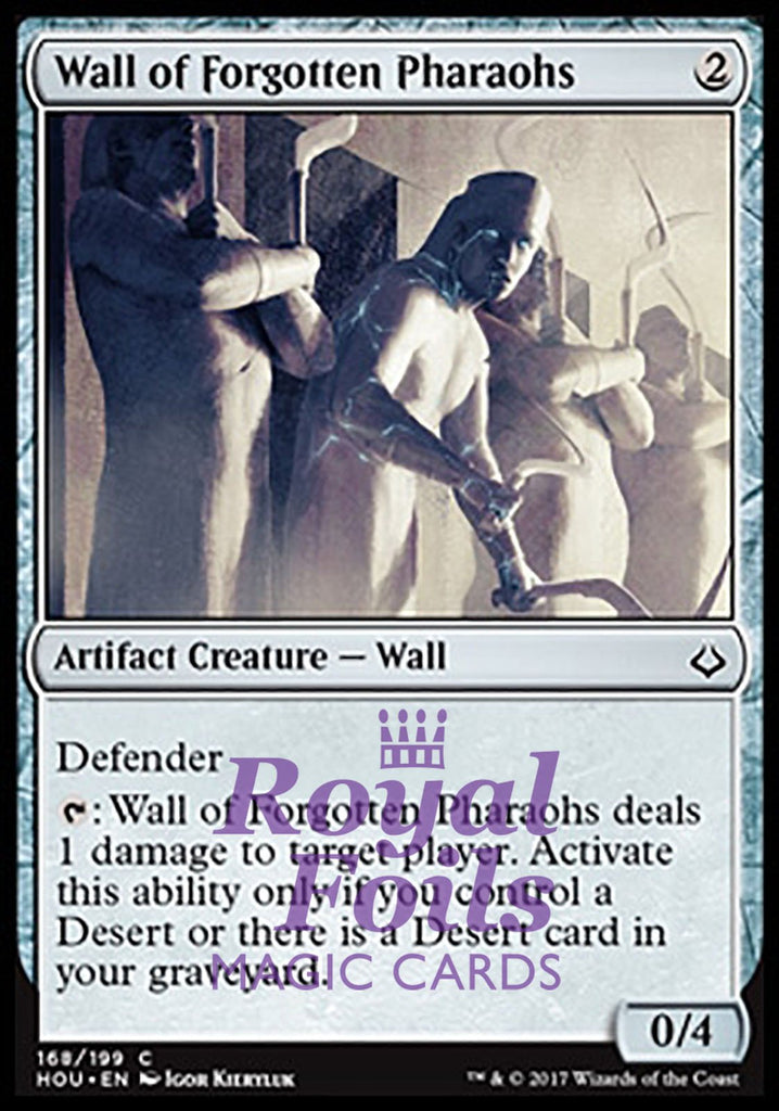 Wall of Forgotten Pharaohs 4x FOIL HOU MTG Hour of Devastation Common MINT artifact Wall of Forgotten Pharaohs 4x FOIL HOU MTG Hour of Devastation Common MINT artifact