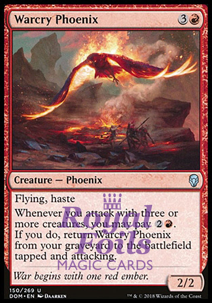 Warcry Phoenix 2x FOIL DOM MTG Dominaria Uncommon MINT red Warcry Phoenix 2x FOIL DOM MTG Dominaria Uncommon MINT red