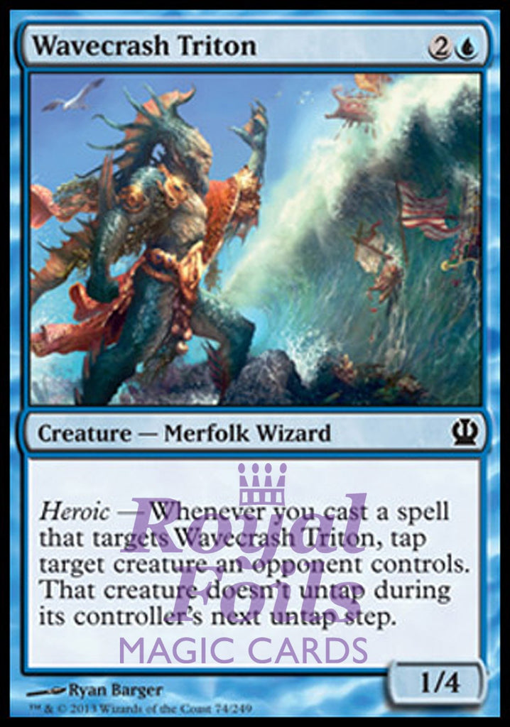 Wavecrash Triton 4x FOIL THS MTG Theros Common MINT blue Wavecrash Triton 4x FOIL THS MTG Theros Common MINT blue