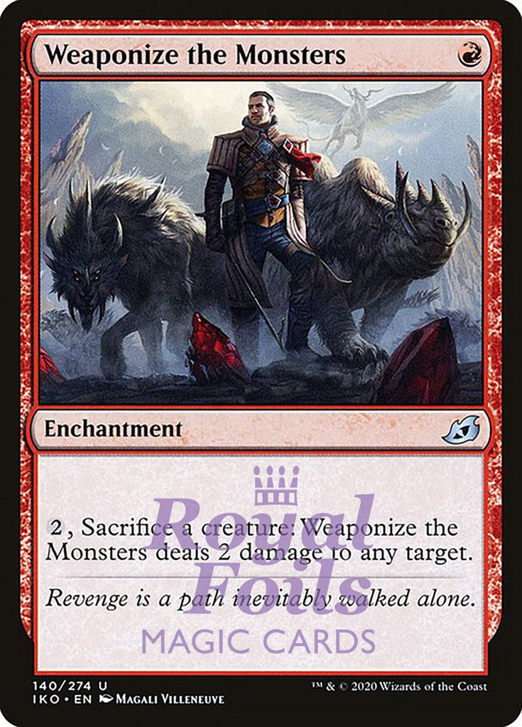 Weaponize the Monsters 4x FOIL IKO MTG Ikoria Uncommon MINT red Weaponize the Monsters 4x FOIL IKO MTG Ikoria Uncommon MINT red