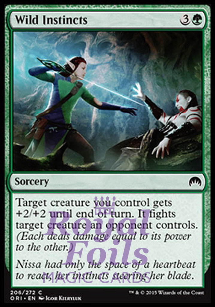Wild Instincts 4x FOIL ORI MTG Magic Origins Common MINT green Wild Instincts 4x FOIL ORI MTG Magic Origins Common MINT green