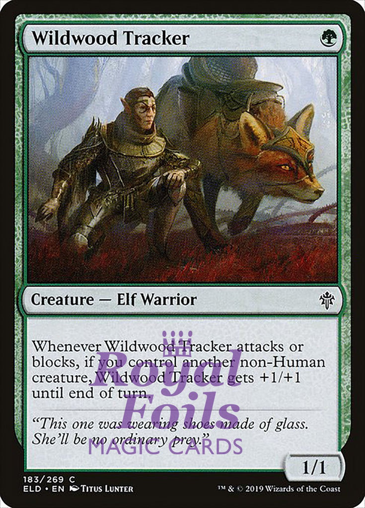 **3x FOIL Wildwood Tracker** ELD MTG Throne of Eldraine Common MINT green **3x FOIL Wildwood Tracker** ELD MTG Throne of Eldraine Common MINT green