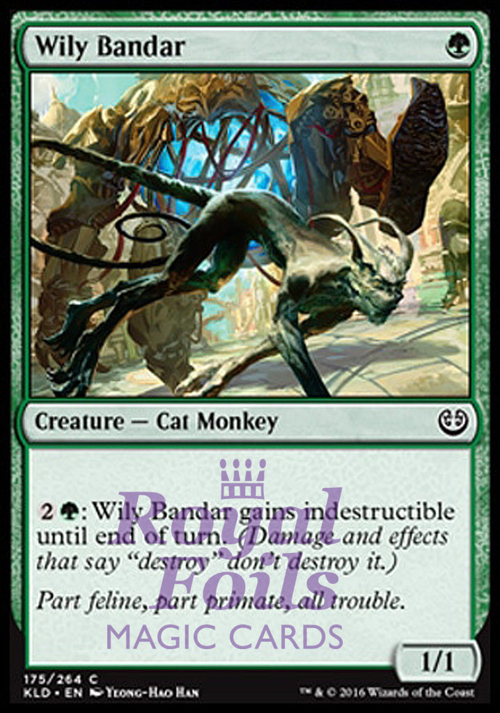 Wily Bandar 4x FOIL KLD MTG Kaladesh Common MINT green Wily Bandar 4x FOIL KLD MTG Kaladesh Common MINT green