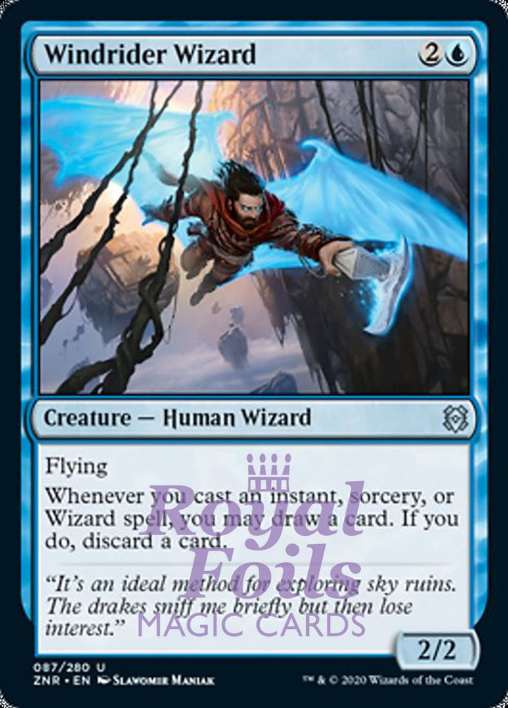 **4x FOIL Windrider Wizard** ZNR MTG Zendikar Rising Uncommon MINT blue **4x FOIL Windrider Wizard** ZNR MTG Zendikar Rising Uncommon MINT blue