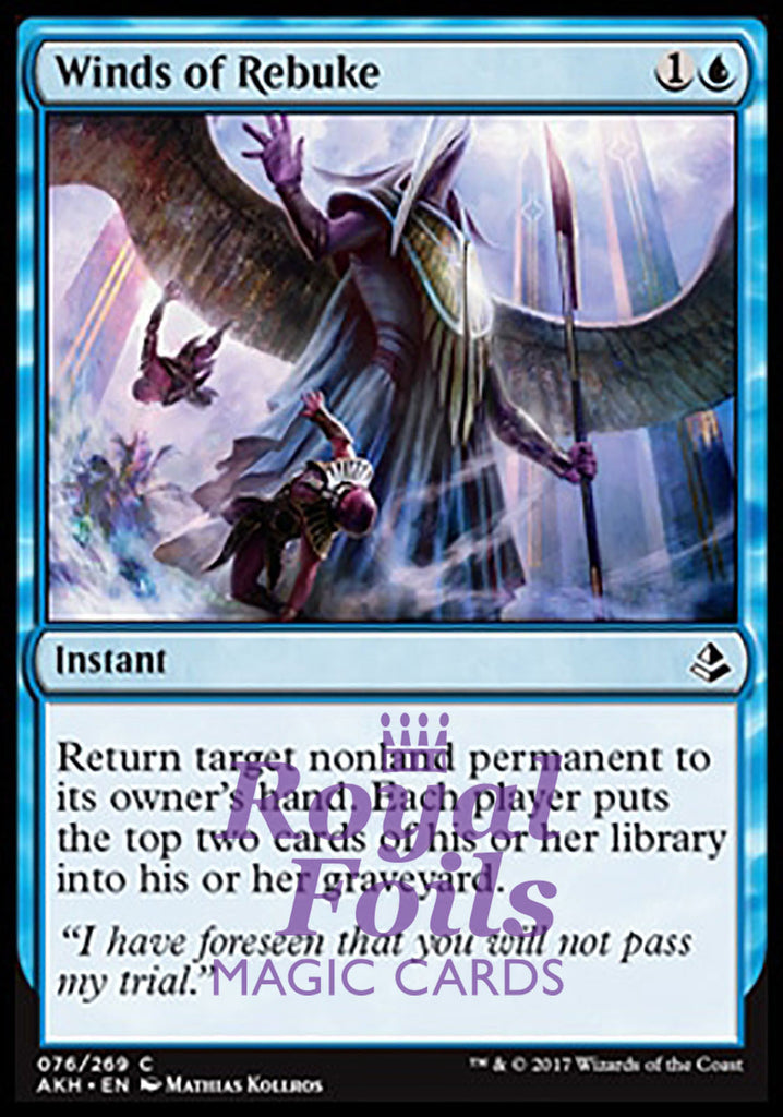 Winds of Rebuke 1x FOIL AKH MTG Amonkhet Common MINT blue Winds of Rebuke 1x FOIL AKH MTG Amonkhet Common MINT blue