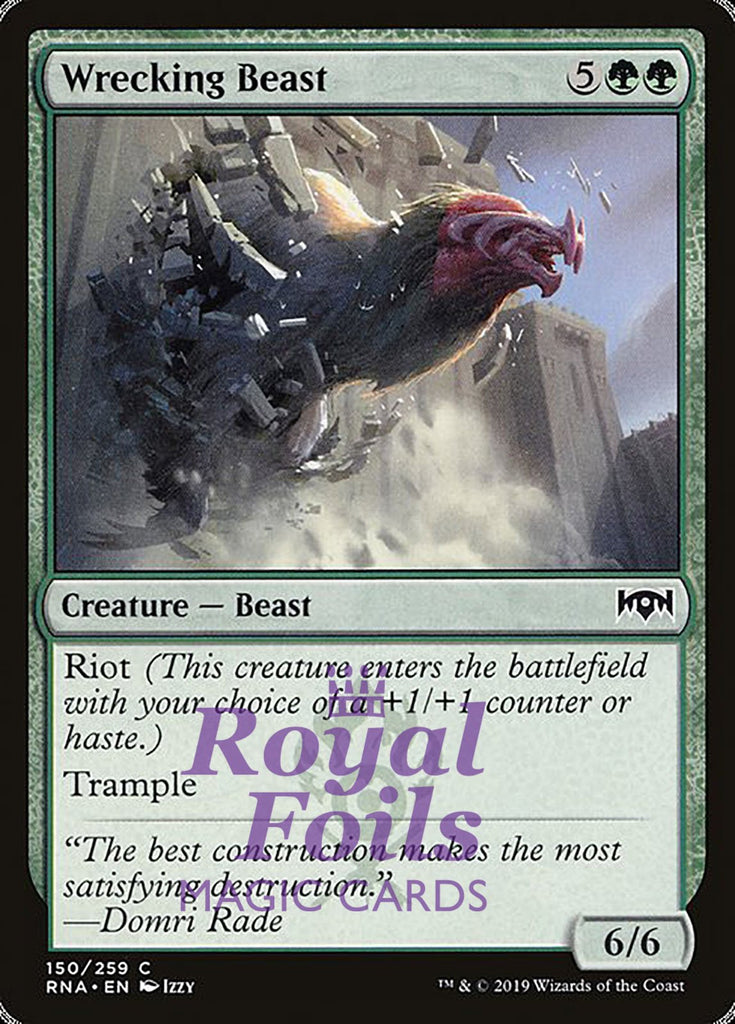 **2x FOIL Wrecking Beast** RNA MTG Ravnica Allegiance Common MINT green **2x FOIL Wrecking Beast** RNA MTG Ravnica Allegiance Common MINT green