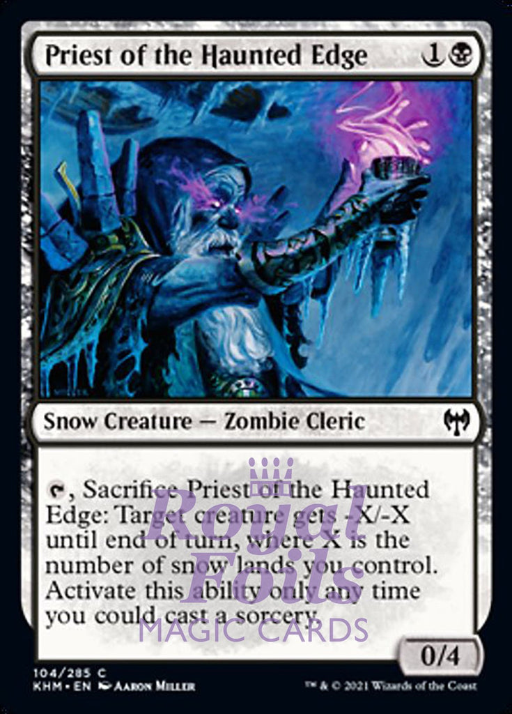 **4x FOIL Priest of the Haunted Edge** KHM MTG Kaldheim Common MINT black **4x FOIL Priest of the Haunted Edge** KHM MTG Kaldheim Common MINT black