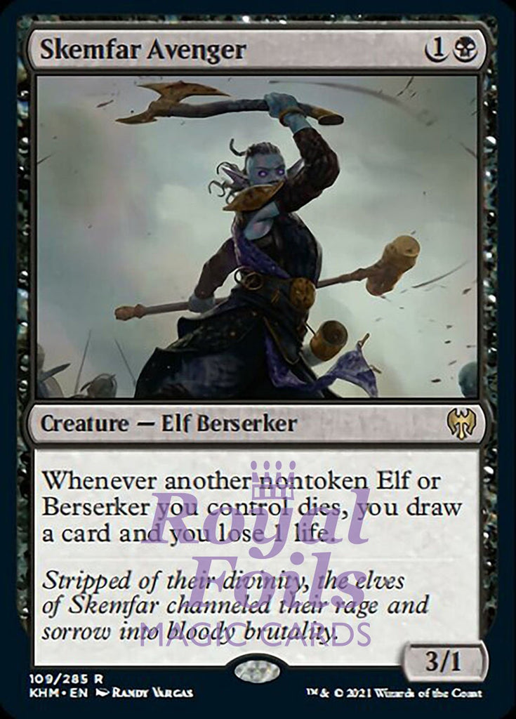**2x FOIL Skemfar Avenger** KHM MTG Kaldheim Rare MINT black **2x FOIL Skemfar Avenger** KHM MTG Kaldheim Rare MINT black