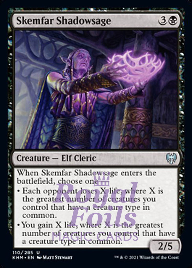 **4x FOIL Skemfar Shadowsage** KHM MTG Kaldheim Uncommon MINT black **4x FOIL Skemfar Shadowsage** KHM MTG Kaldheim Uncommon MINT black