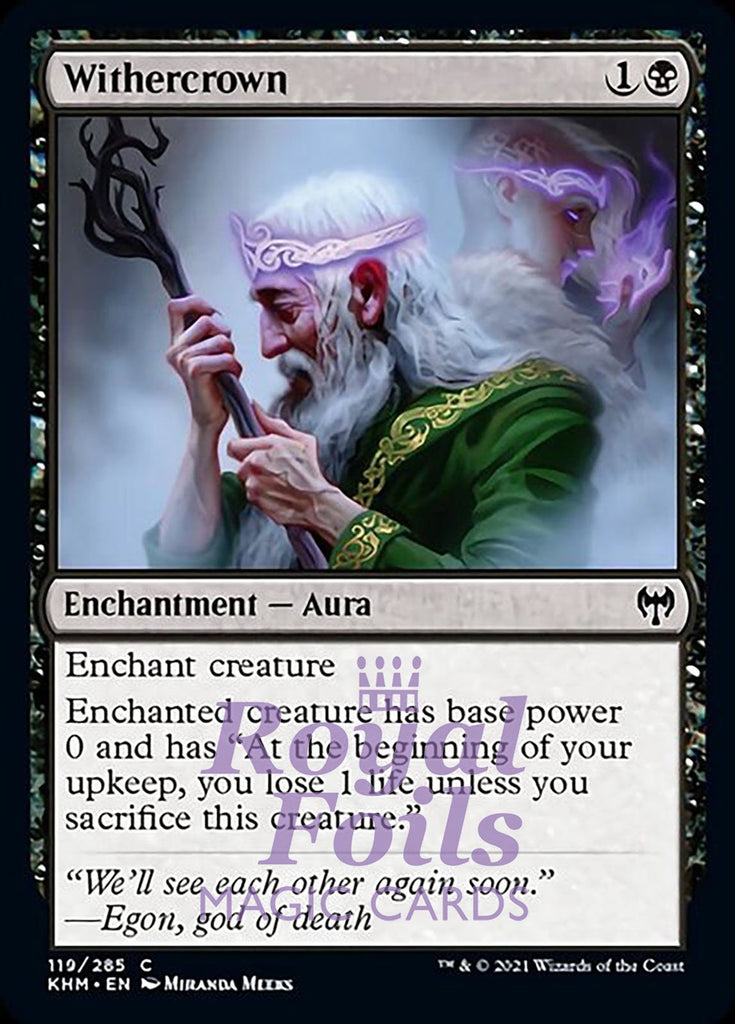 **4x FOIL Withercrown** KHM MTG Kaldheim Common MINT black **4x FOIL Withercrown** KHM MTG Kaldheim Common MINT black