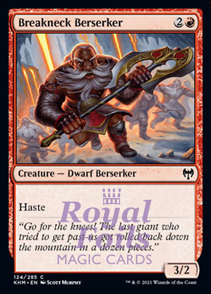 **4x FOIL Breakneck Berserker** KHM MTG Kaldheim Common MINT red **4x FOIL Breakneck Berserker** KHM MTG Kaldheim Common MINT red