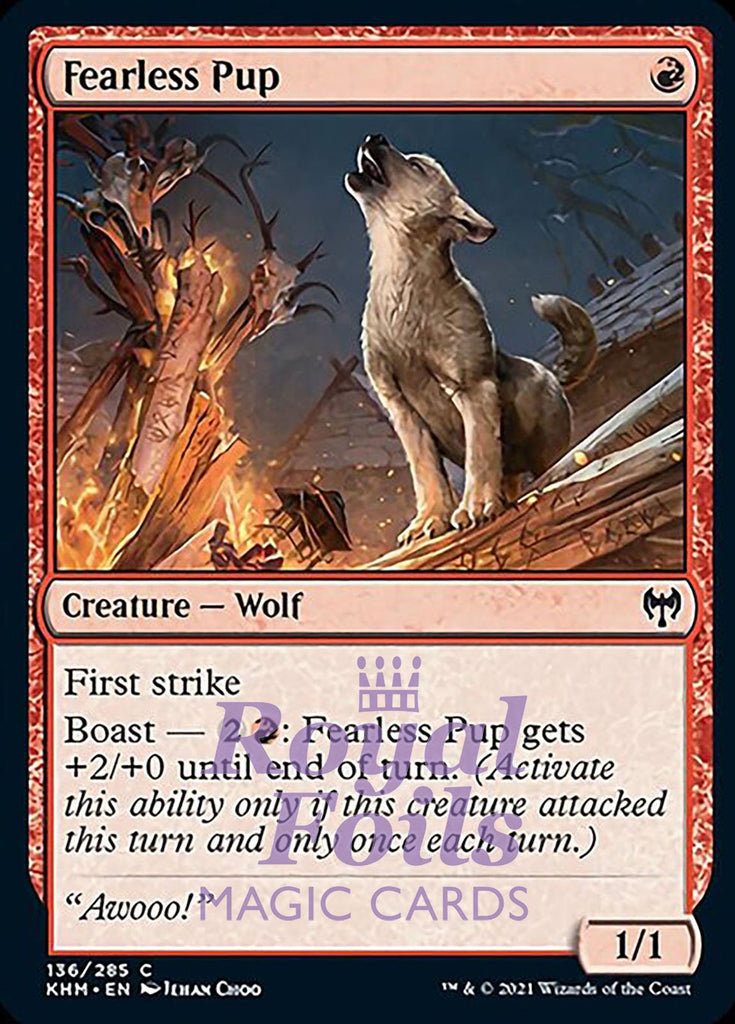 **4x FOIL Fearless Pup** KHM MTG Kaldheim Common MINT red **4x FOIL Fearless Pup** KHM MTG Kaldheim Common MINT red
