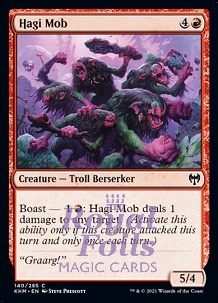 **4x FOIL Hagi Mob** KHM MTG Kaldheim Common MINT red **4x FOIL Hagi Mob** KHM MTG Kaldheim Common MINT red