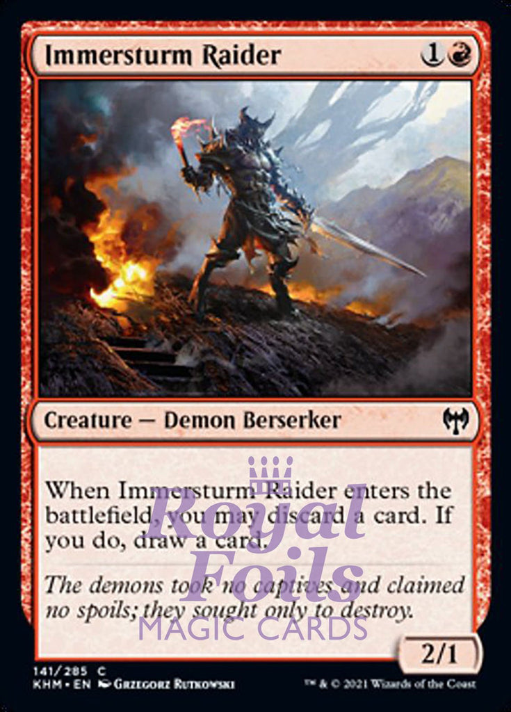 **4x FOIL Immersturm Raider** KHM MTG Kaldheim Common MINT red **4x FOIL Immersturm Raider** KHM MTG Kaldheim Common MINT red